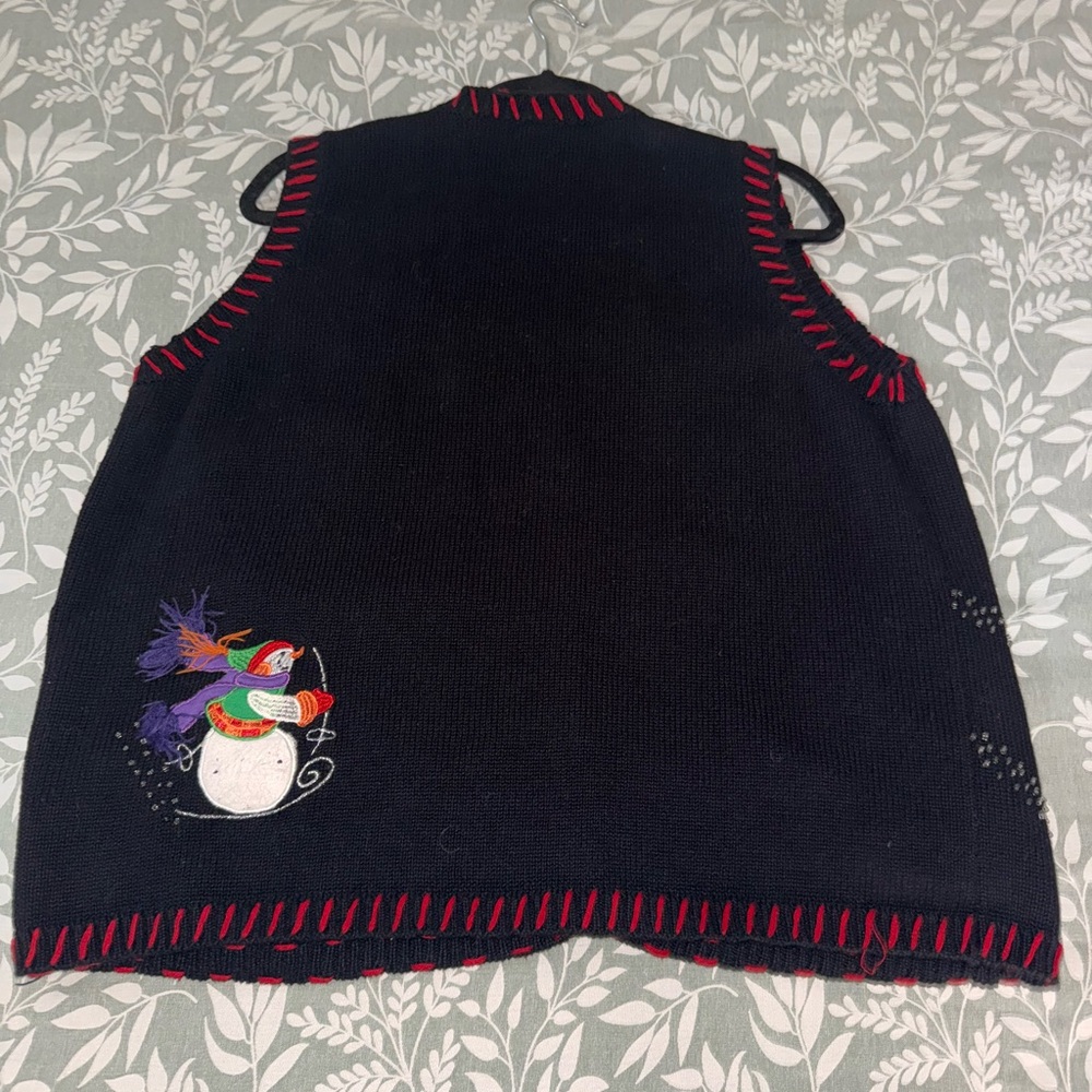 Holiday Editions Black Snowman Vest - Picture 9 of 14